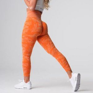 NVGTN Burnt Orange Camo Seamless Leggings - M